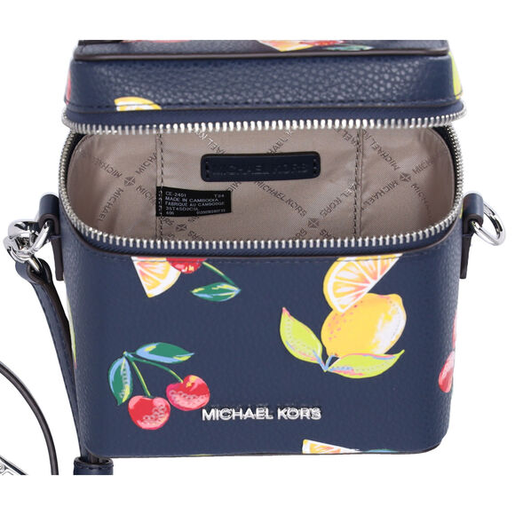 Michael Kors Sandrine Small Sequined Lemon Print Crossbody Bag Vanity Case - Picture 5 of 5